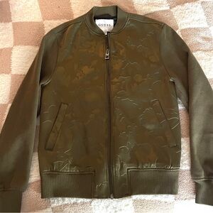 GUESS Men's Green Bomber Jacket